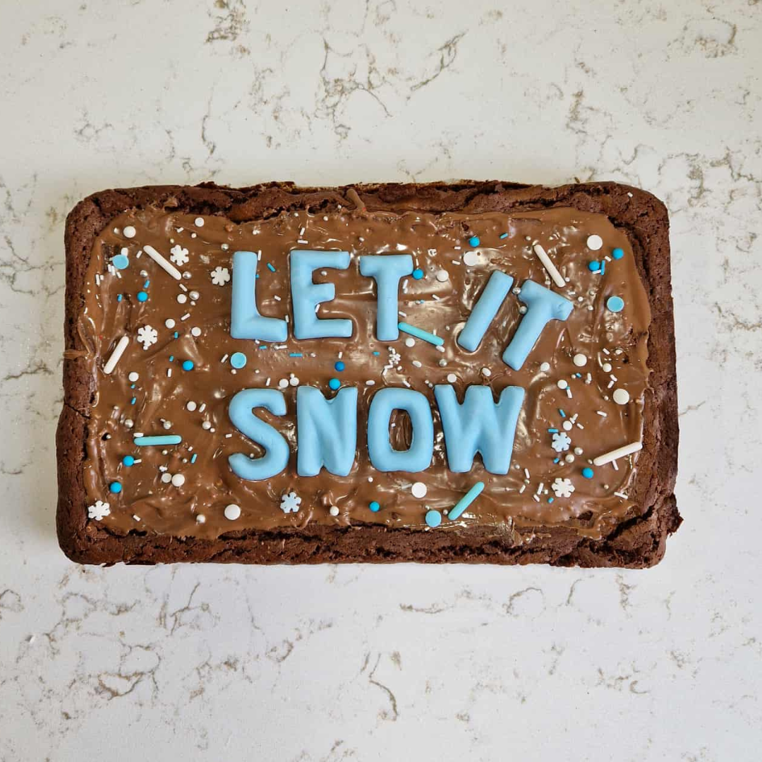 Kerst 'Let It Snow' Brownie Note