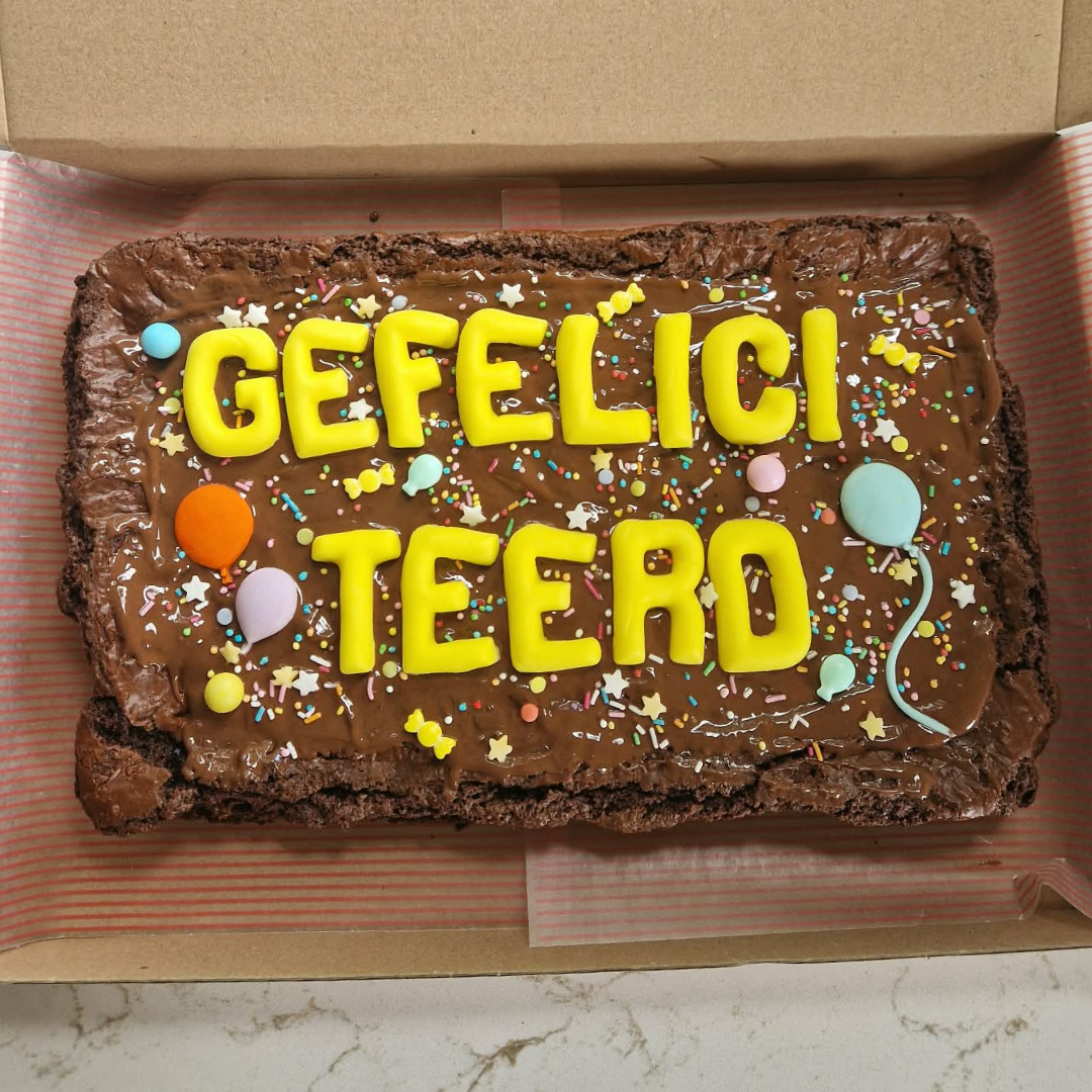 'Gefeliciteerd' Brownie Note