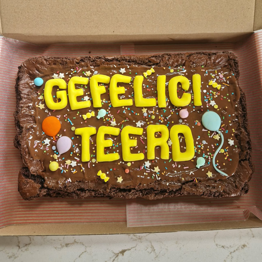 'Gefeliciteerd' Brownie Note