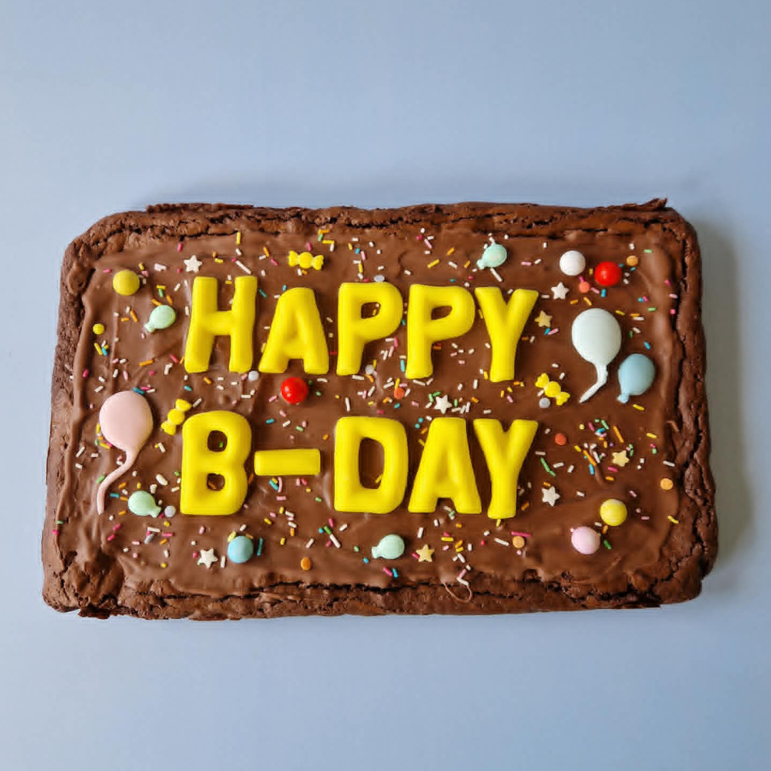 'Happy B-day' Brownie Note