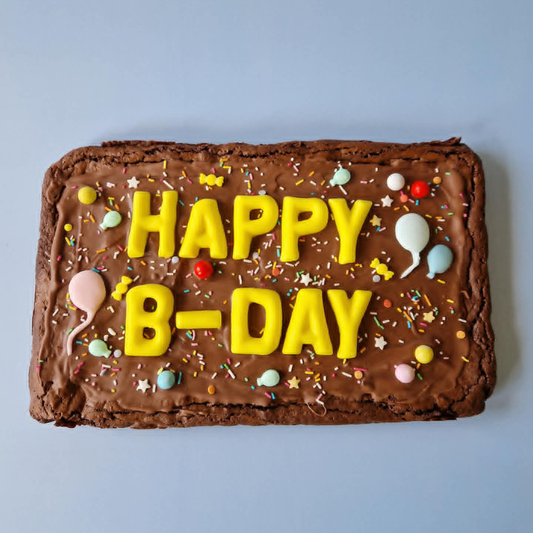 'Happy B-day' Brownie Note